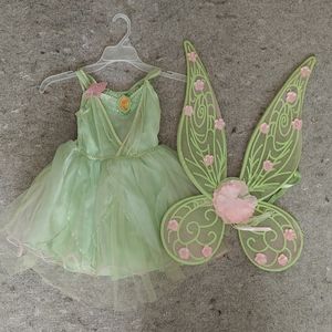 Tinker Bell costume & wings Authentic Disney sz 3